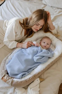 Kocyk Bambusowy Bibi Baby Blue