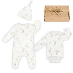 Komplet niemowlęcy 56 cm Happy Goose body + śpioszki + czapeczka