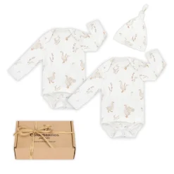 Komplet niemowlęcy 62 cm Happy Goose body 2 szt. + czapeczka