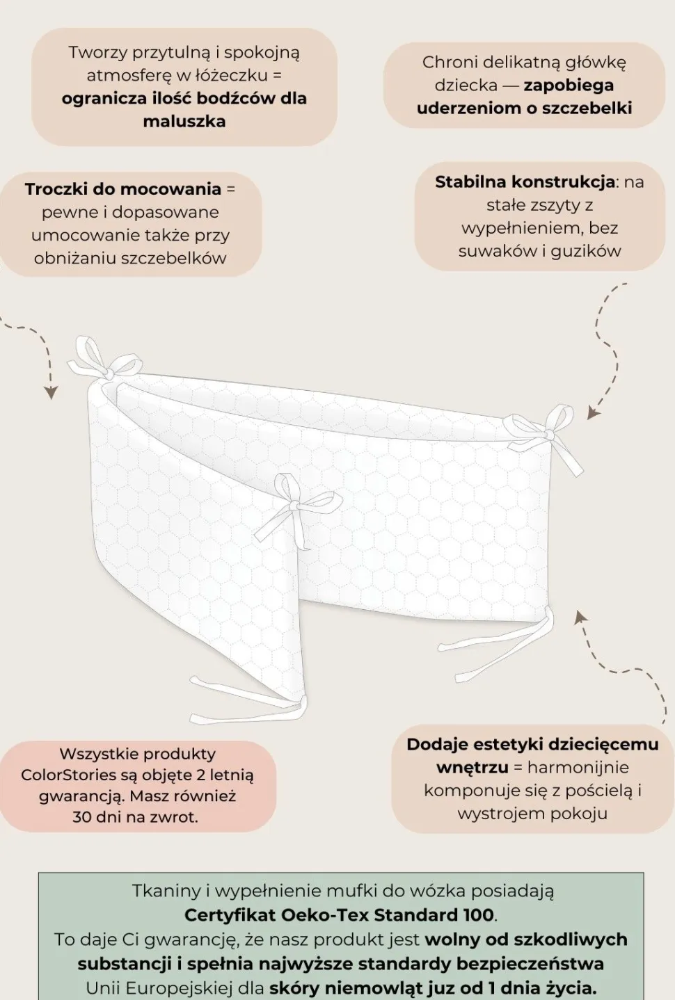 Ochraniacz do łóżeczka Herbs