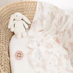Otulacz bambusowy muślinowy 100×100 Bunny