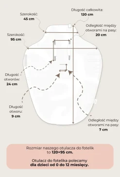 Otulacz do fotelika Baranek Brązowy