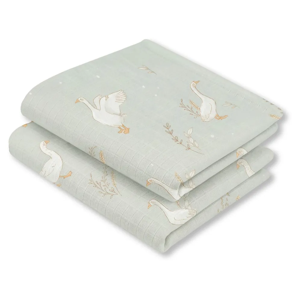 Pieluszki bambusowe 75×75 cm 2 szt Happy Goose Olive