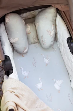 Prześcieradło do gondoli 84×45 cm 2-pak Beż i Happy Goose Olive