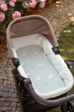 Prześcieradło do gondoli 84×45 cm 2-pak Beż i Happy Goose Olive